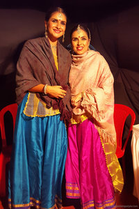 With Guru Yogini Gandhi at a concert in Mumbai, February 2016