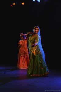 Performing with Divya Goswami Dikshit at the Sadhana Festival at Sangeet Natak Akademi in New Delhi, November 2015